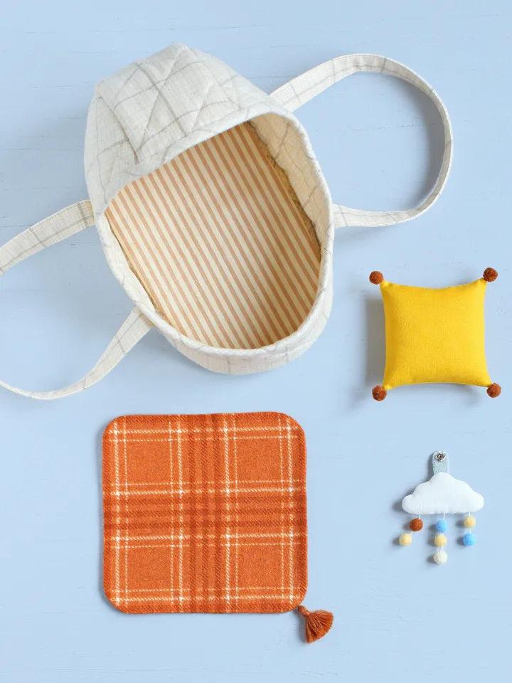 PDF Hooded Basket for Mini Doll Sewing Pattern