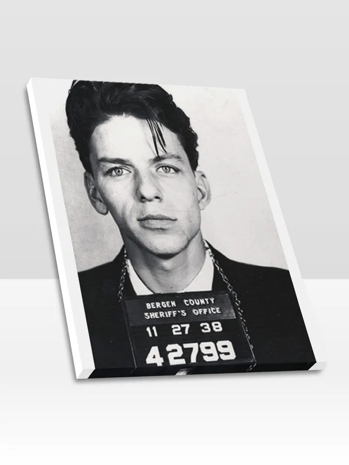 SINATRA Mugshot Frame Canvas Print, Wall Art Home Decor
