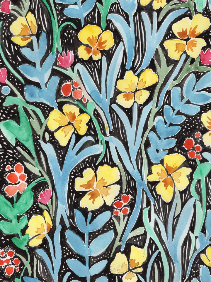 Watercolor painting. Abstraction. Flowers