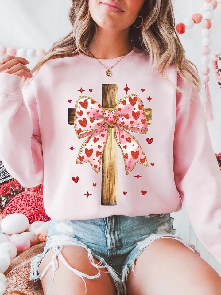Jesus is my Valentine PNG, Christian Valentine Png, Valentine Coquette Bow Png, Bible Verse Png, Love Like Jesus Png, Cross, Faith, Jesus