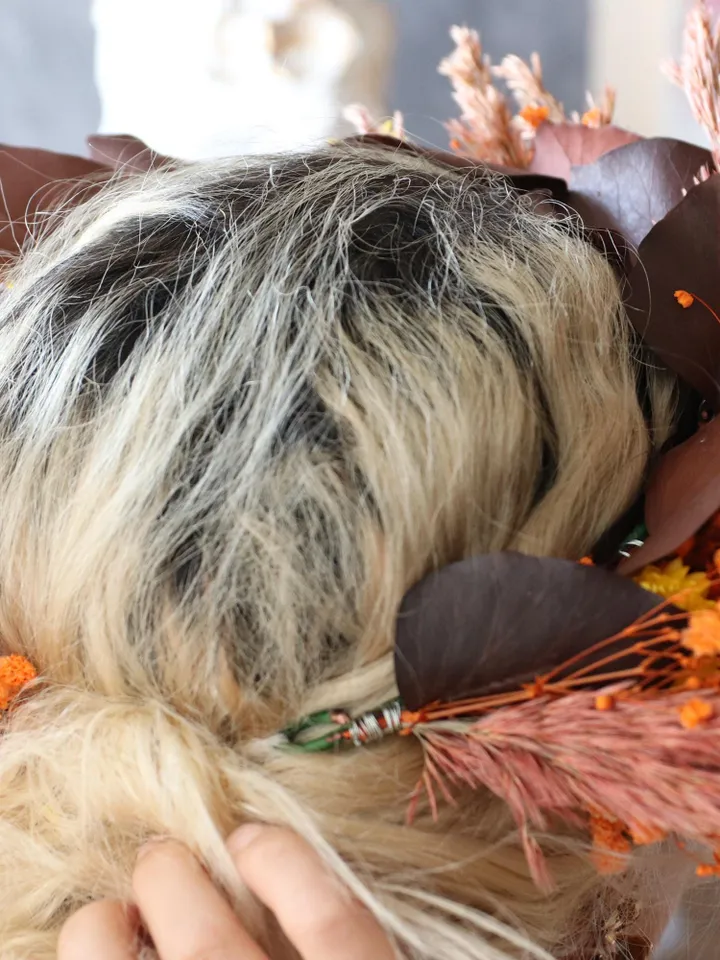 natural flower crown, autumn leaf crown,Rustic Crown, bridal hair accessories, bridal leaf crown, authentic hair crown, gothic hair crown