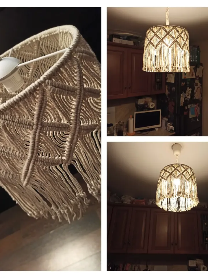 Obacound Macramam. Chandelier, lamp. Boho.