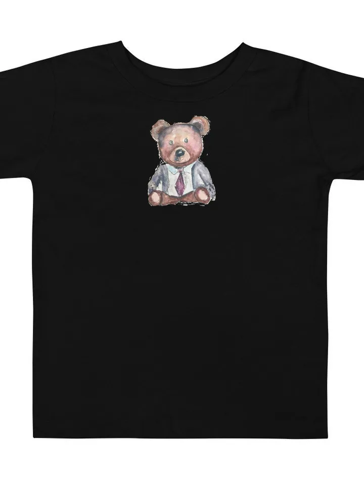 Toddler Short Sleeve Tee unique design teddy bear from my original watercolor painting,kids designer t shirts,wearable gift for children