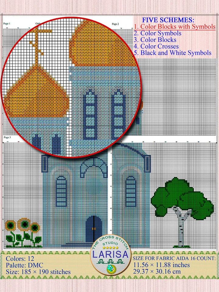 Orthodox Church Cross Stitch Pattern | Eastern Orthodox Church