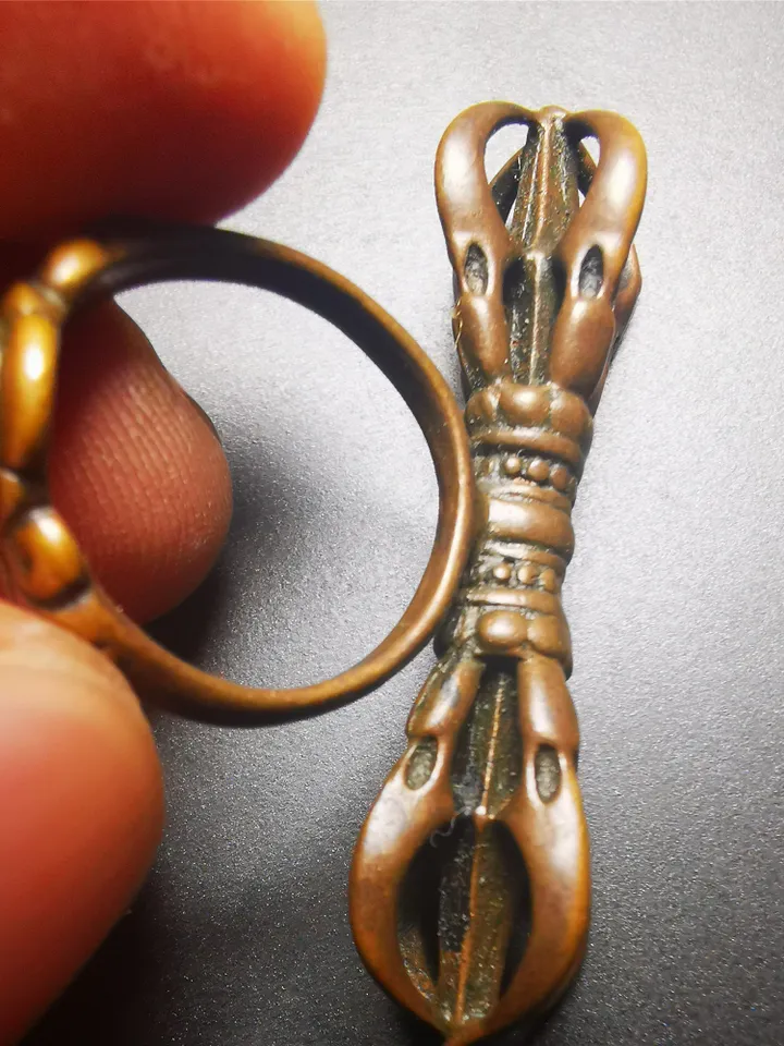 Gandhanra Handmade Tibetan Vajra Ring,Buddhist Protection Jewelry