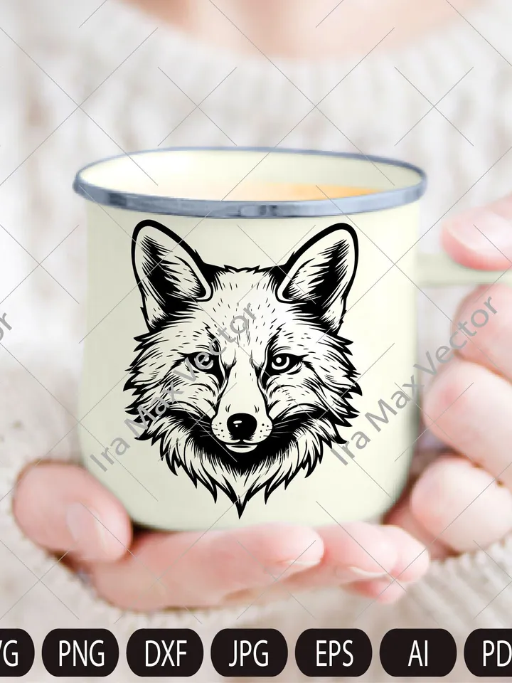 FOX Face svg / Fox Head svg / Fox svg /Fox Mascot svg / Fox Printable / INSTANT DOWNLOAD
