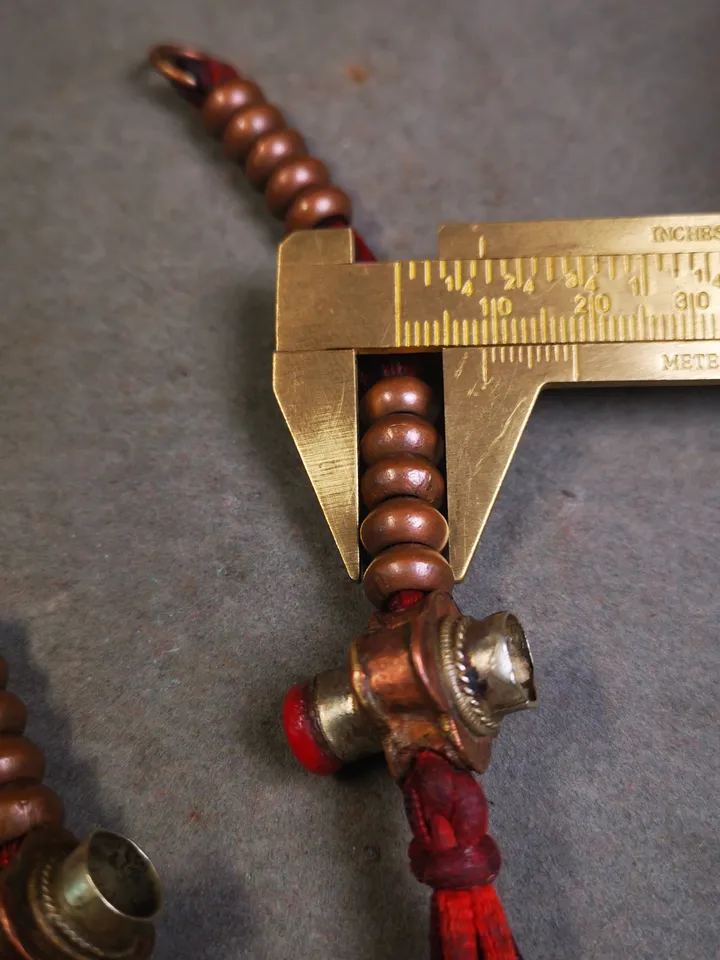 Gandhanra Old Tibetan Buddhist Mala Counters,Prayer Bead Counters ,Big Size,Made of Lima Brass