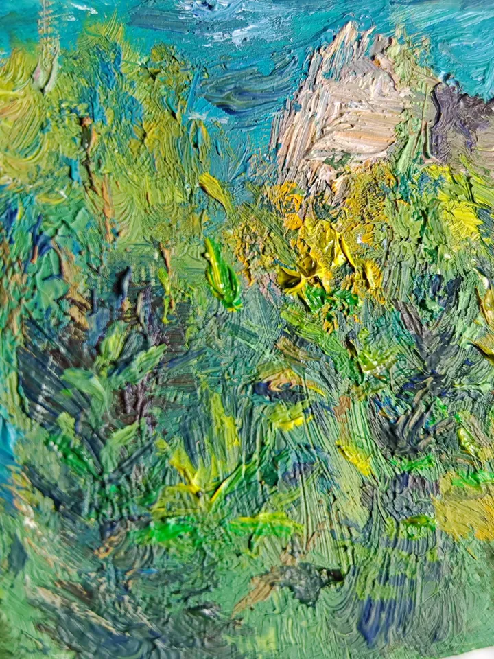 Lighthouse and osean oil painting