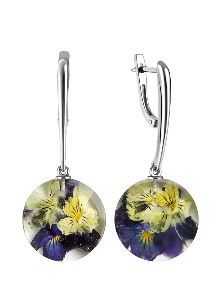 Earrings jewelry Silver rhodium plated 925 assay value