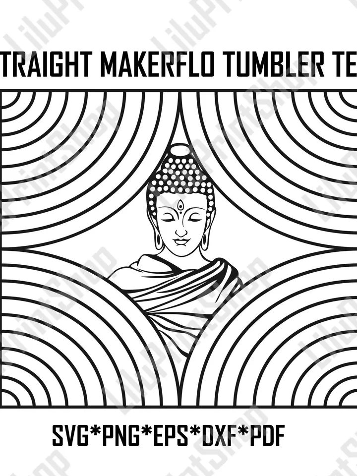 Buddha burst tumbler template svg for Straight 20oz Skinny , Zen 20oz Makerflo, Yoga Tumbler cut file, Namaste tumbler svg instant download
