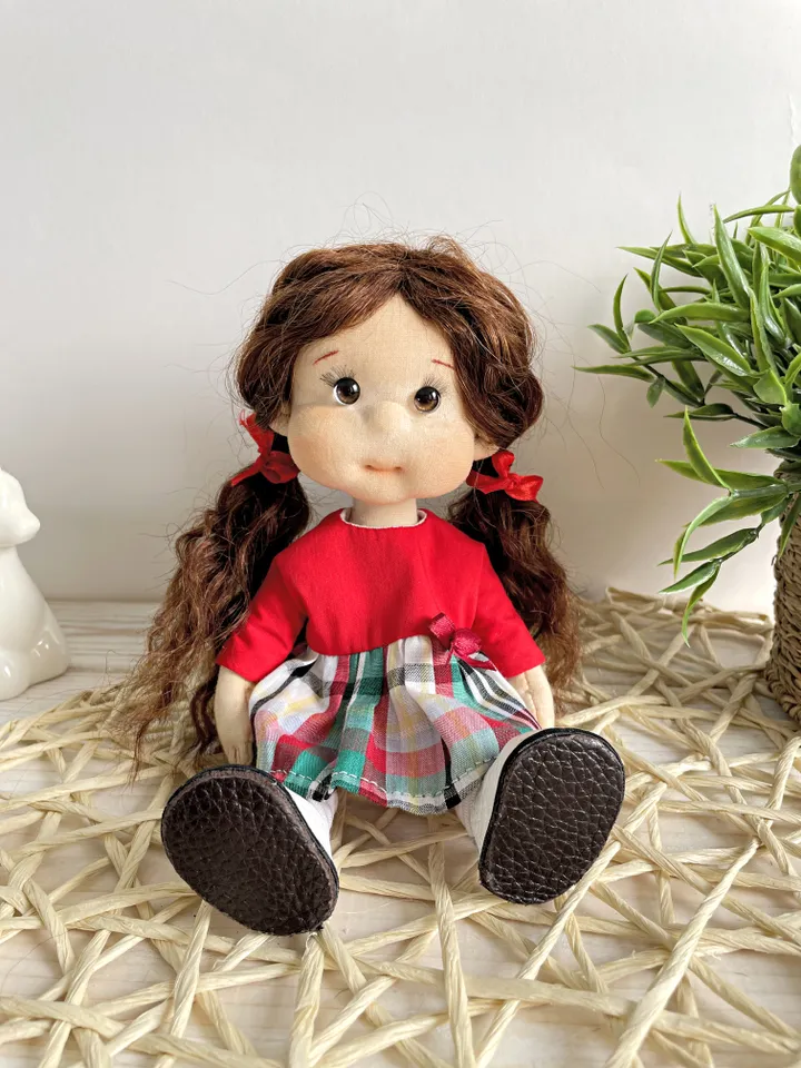 Art Doll Waldorf Doll Inspiration Handmade Textile Doll Birthday Gift for Girl