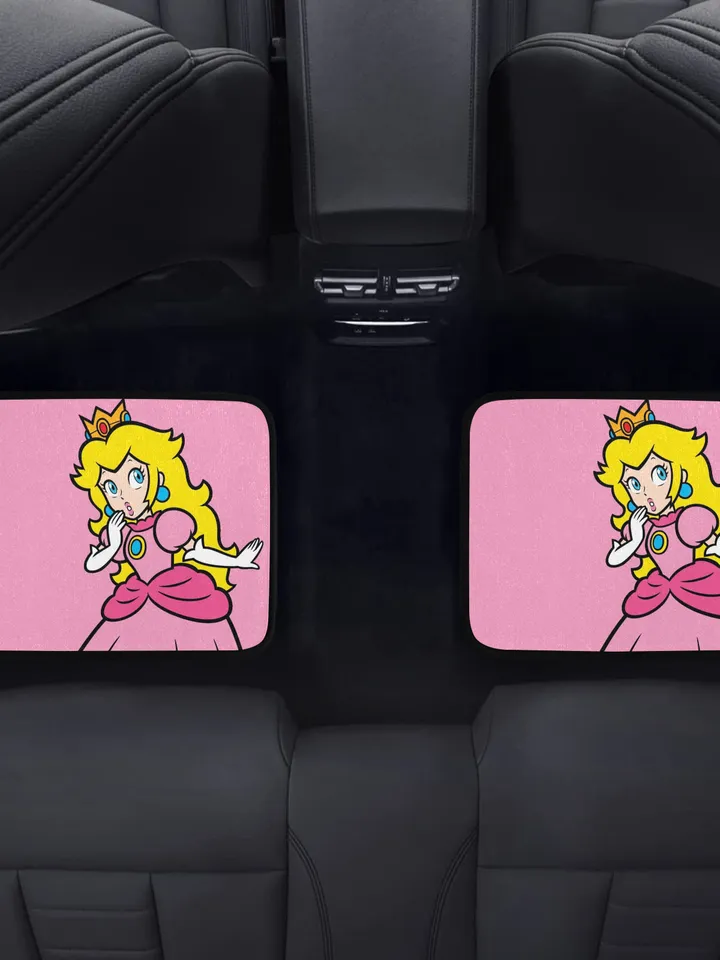 Princess Peach Back Car Floor Mats Set of 2