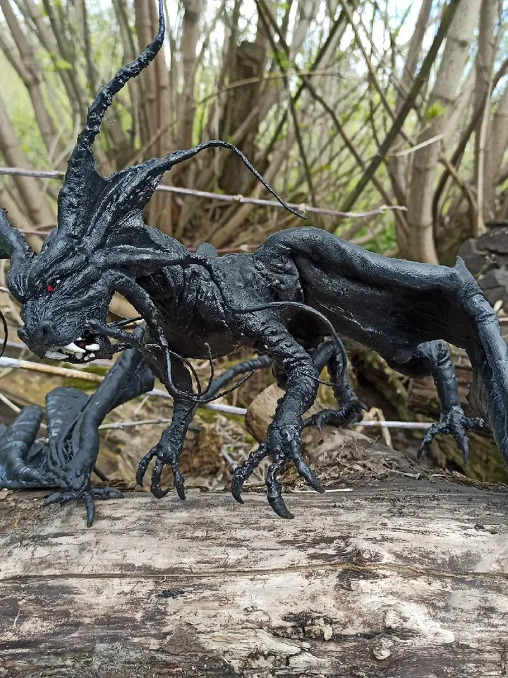 The Dread Jabberwock Art doll handmade