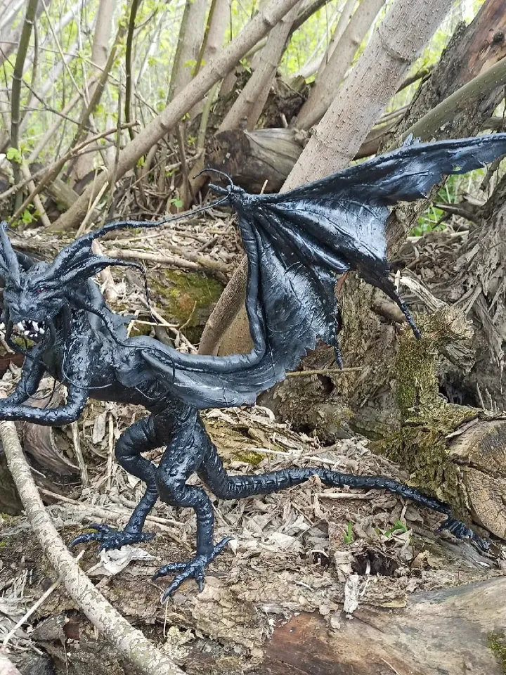 The Dread Jabberwock Art doll handmade