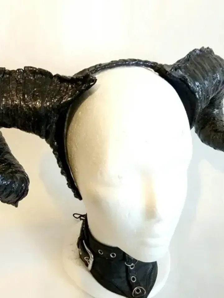 Large horns "Demon" Headdress for a photo shoot