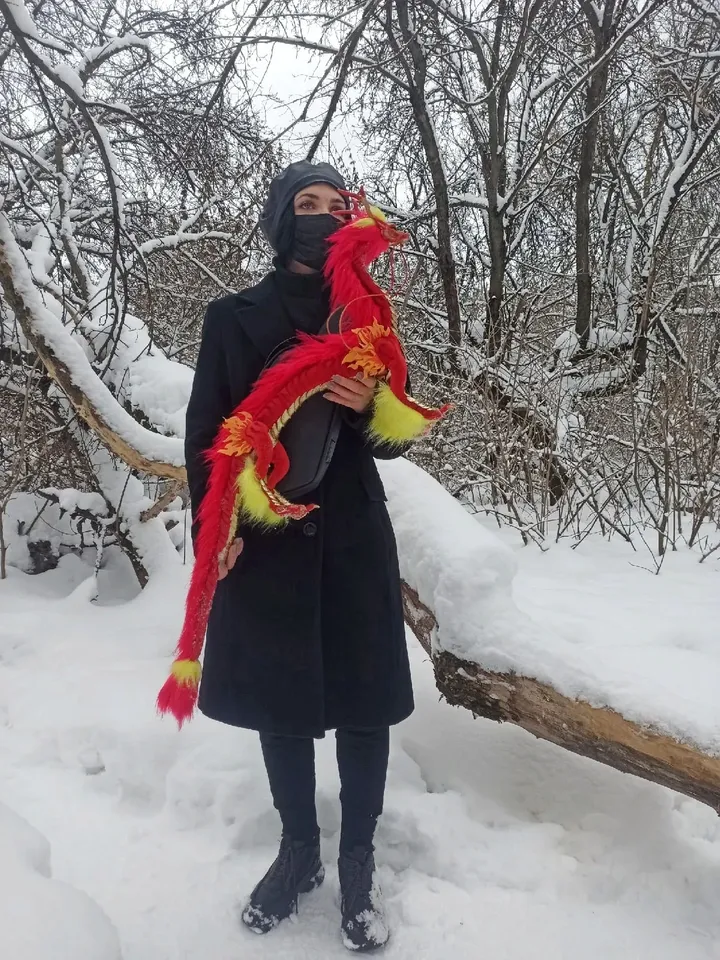 OOAK handmade art doll Asian Dragon. For sale.