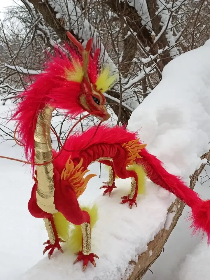OOAK handmade art doll Asian Dragon. For sale.