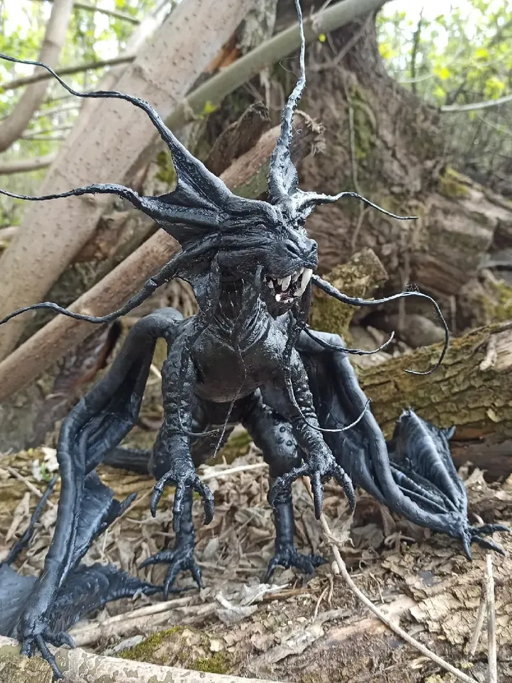 The Dread Jabberwock Art doll handmade