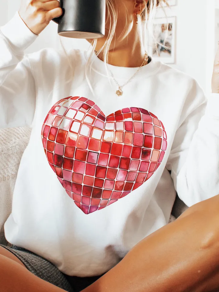 Disco Valentine Heart Png, Coquette Png, Valentine Png, Valentine Heart Png, Valentine Coquette Png, Valentine's Day png, Sublimation