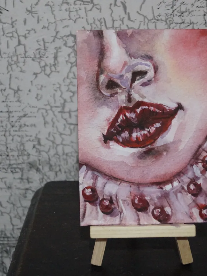 Watercolor sketch "Lips"