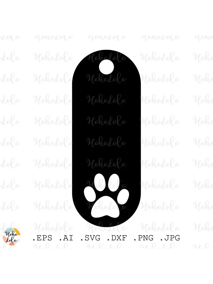 Pet Tag Svg, Pet Tag Cricut, Pet Tag Silhouette, Pet Tag Template Dxf, Pet Tag Download