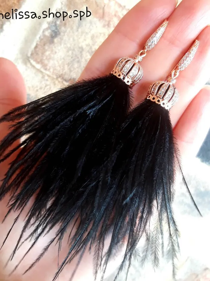 Earrings feathers