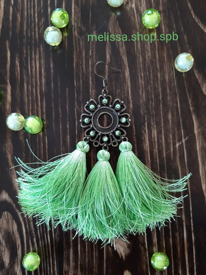 Green earrings