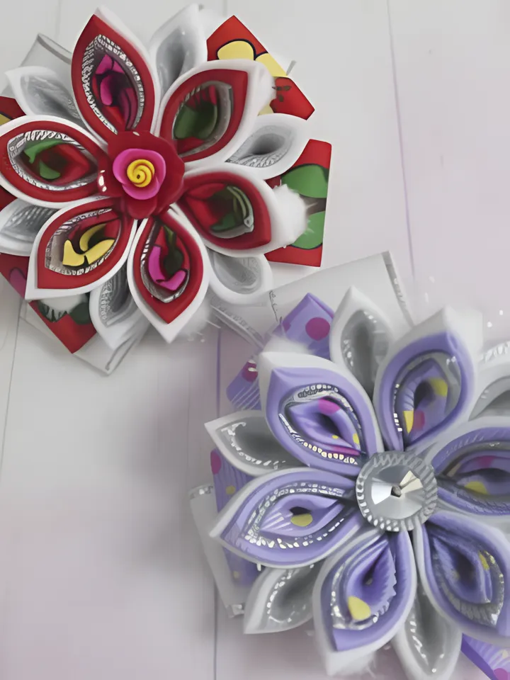 Kanzashi Flower Hair Scrunchie Tutorial