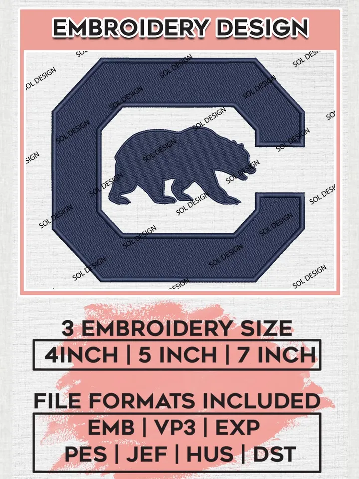 California Golden Bears NCAA Team Logo Embroidery Design Files, NCAA California Golden Bears Machine Embroidery, NCAA Teams, 3 sizes, NCAA Machine embroidery designs, Digital Download