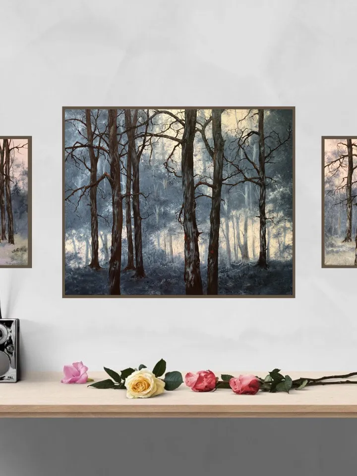 Forest Oil Painting Trees Original Oil Wall Art