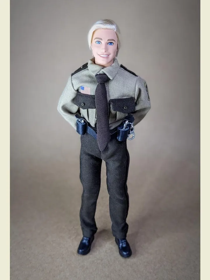 Miniature cosplay Sheriff costume for 1/6 scale fashion dolls