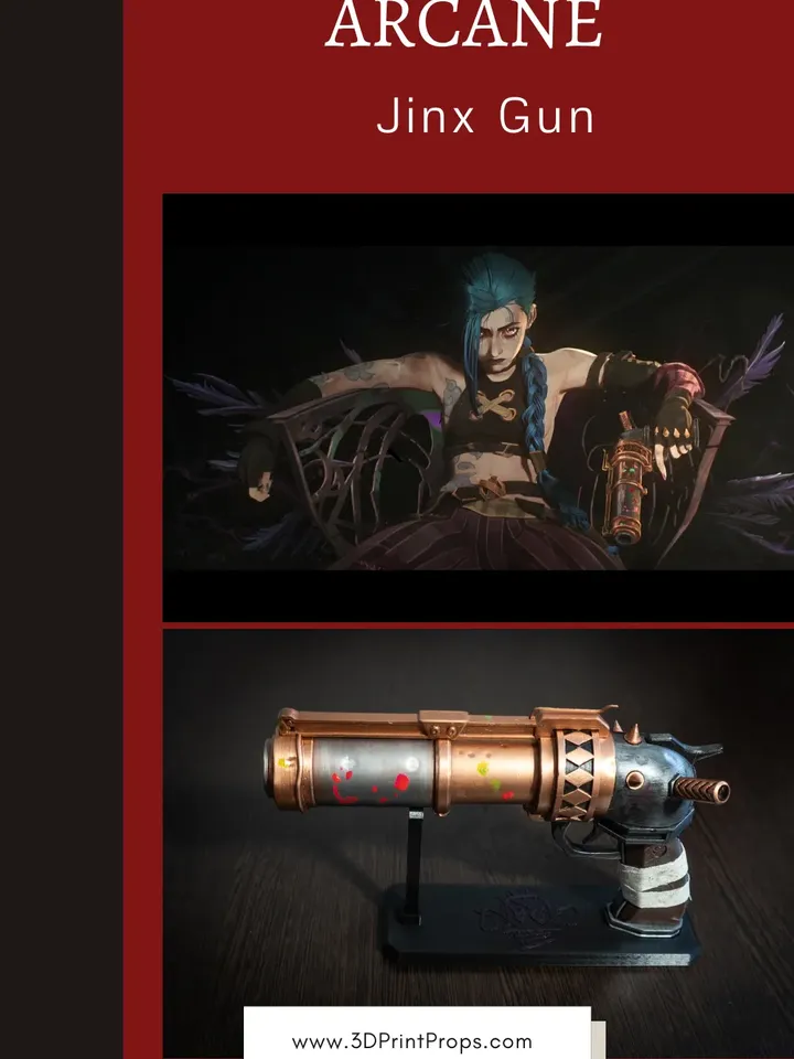 Jinx Gun Cosplay Prop – League of Legends Arcane Weapon