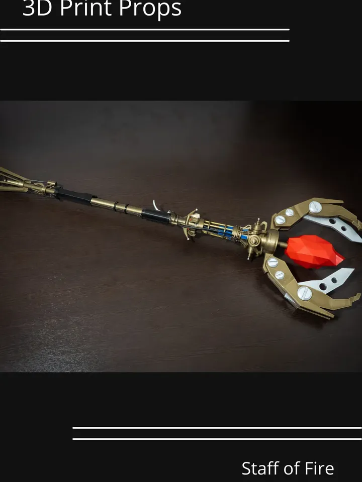 Staff of Fire Cosplay Prop