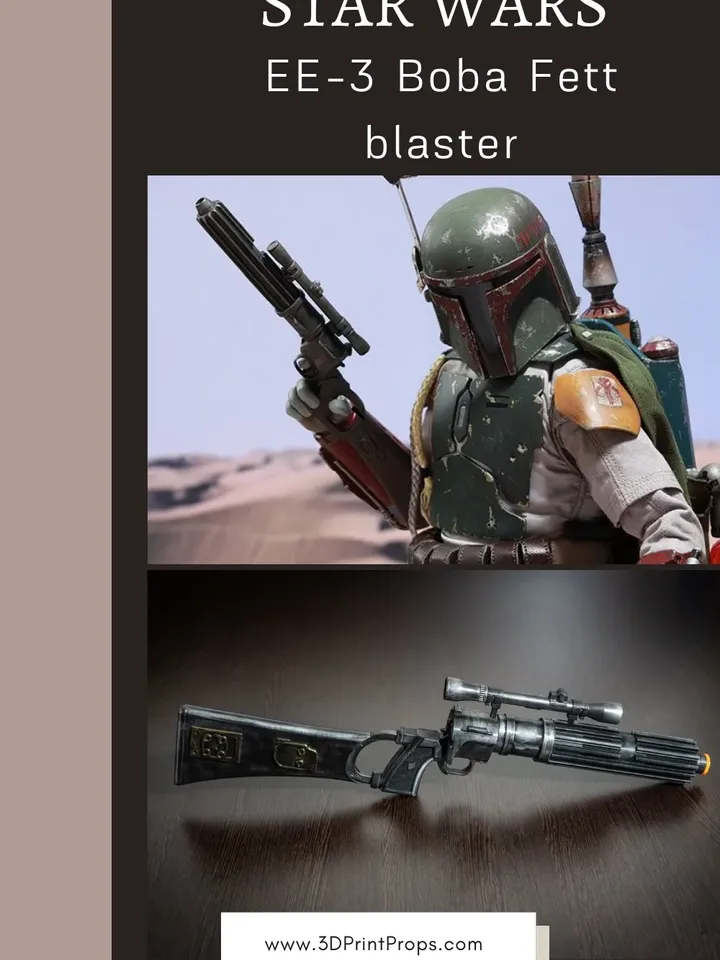 EE-3 Boba Fett blaster from Star Wars | Cosplay Prop Replica blaster EE3