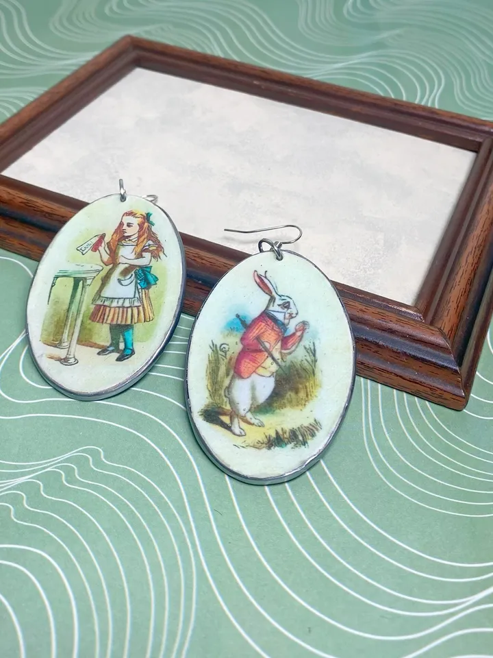 Handmade earrings. UV resin. Individual design.