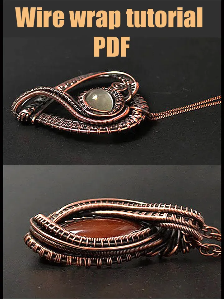 Wire Wrapped pendants step by step tutorials PDF.