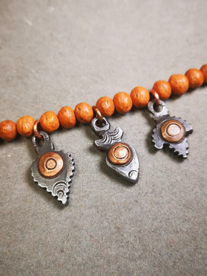 Gandhanra Handmade Tibetan Mala Counter Pendant, Prayer Beads Accessories,Made of Cold Iron
