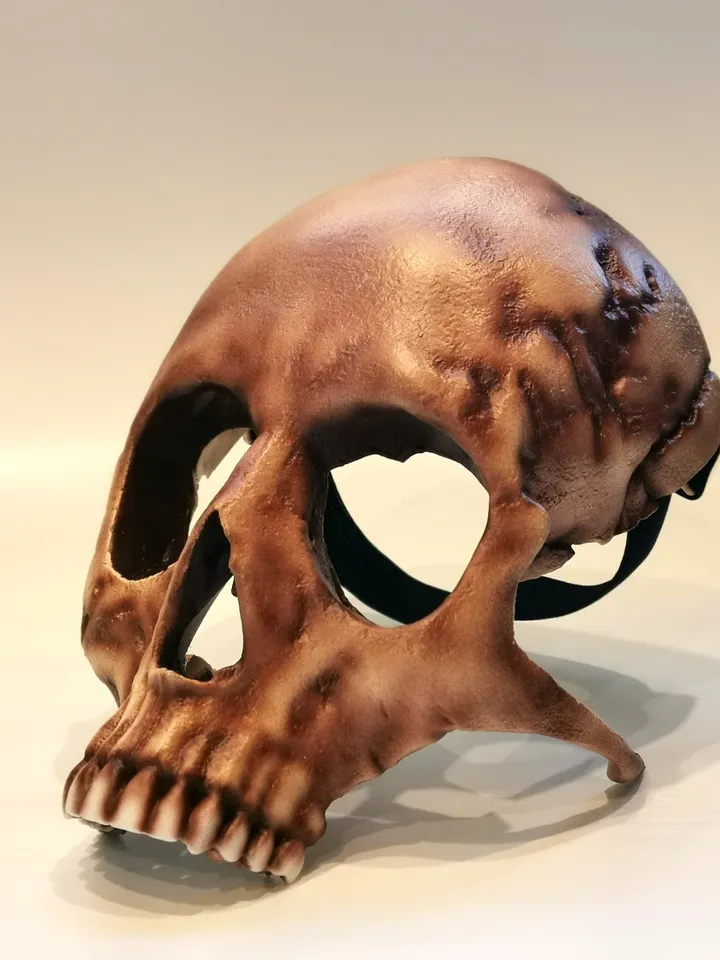 Human Skull Mask, Realistic face Mask, skull face mask, Horror Mask, resin skull mask, pagan mask, ritual mask, shamanic mask