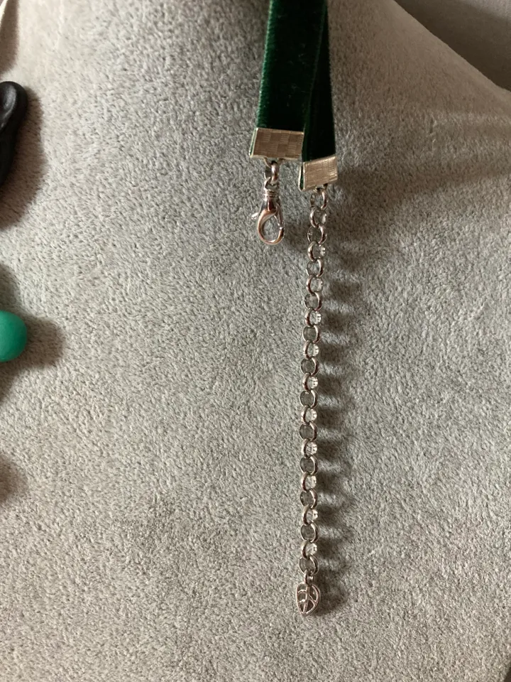 Choker leopard porcelain green flower