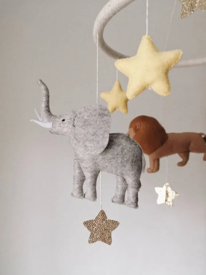 Nursery mobile, Baby mobile neutral safari, Tropical jungle mobile, Crib mobile