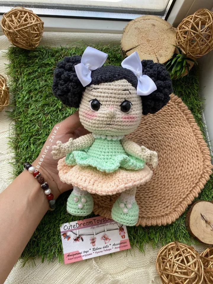 PDF Crochet Baby Doll Amigurumi Pattern, cute amigurumi baby doll, crochet doll, doll pattern, amigurumi baby toy