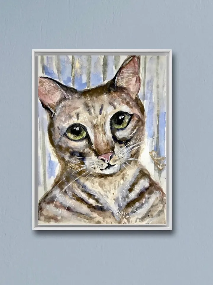 Andy-cat painting,original watercolor painting,one of kind,cat lovers gifts,wall decoration