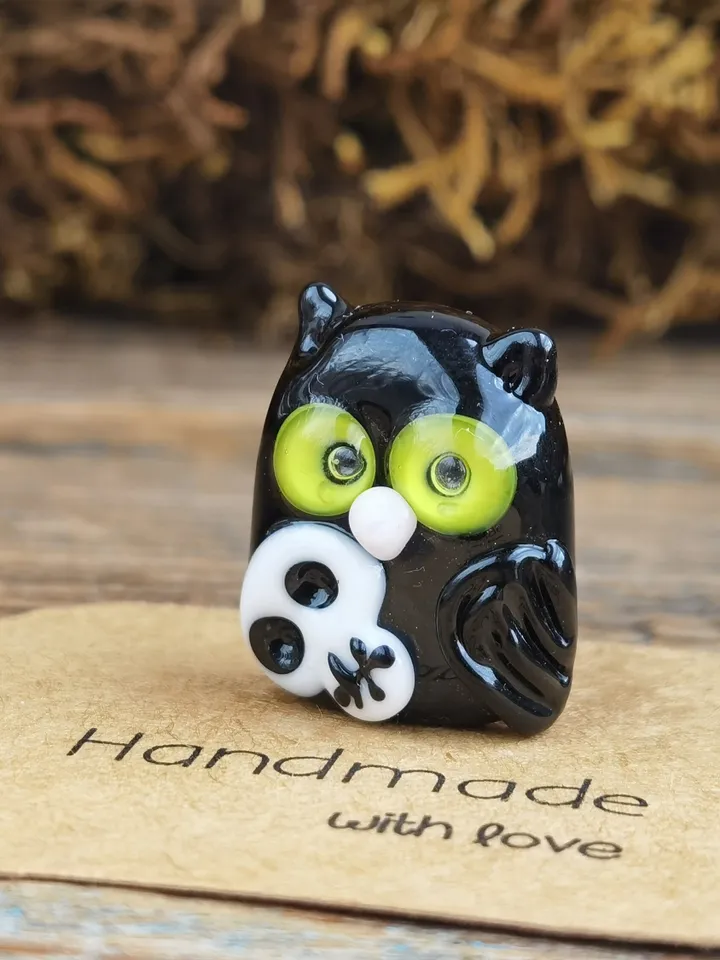 Glass figurines Miniature Owl figurine Tiny owl glass owl gifts graduation gifts Tiny glass animals terrarium figurines Animal figurines