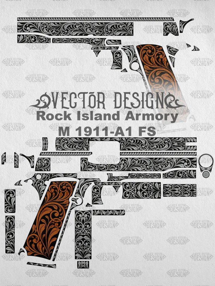 VECTOR DESIGN Rock Island Armory M 1911-A1 FS Scrollwork