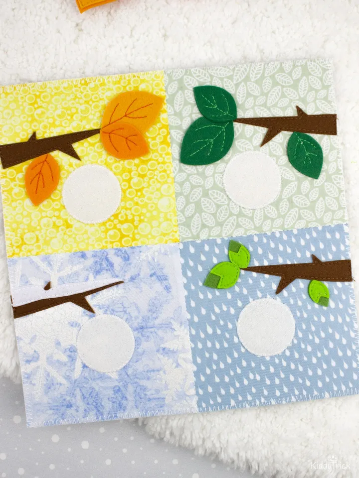 Seasons - Felt Busy Book Page - Sewing Pattern
