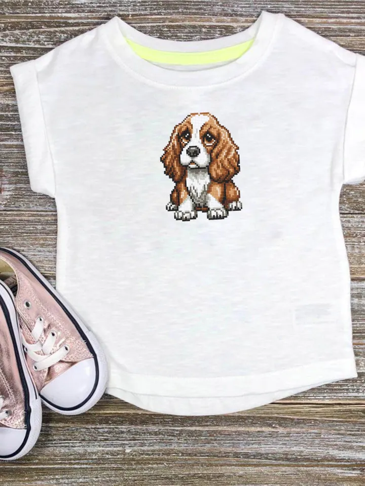 Spaniel dog cross stitch pattern PDF download Small pet cross stitch chart for beginners, Cute dog pattern digital PDF, Dog lover gift #K65