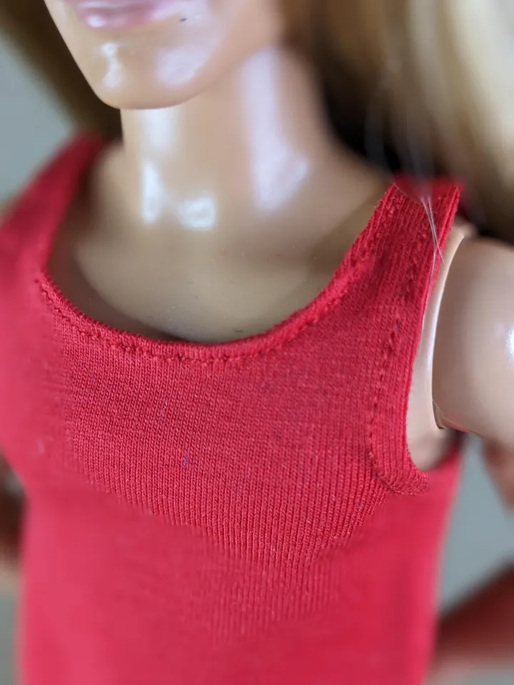 Red tank top for 12 inch fashion male dolls