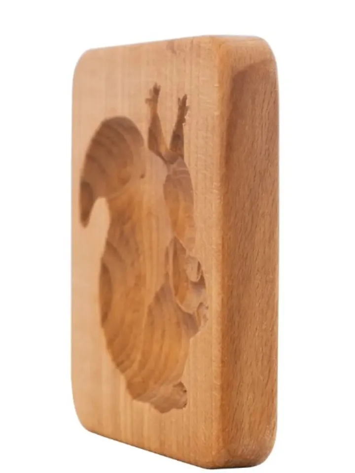 squirrel Embossed cookie mold, cookie cutter, wooden mold, Wooden stamp stamp for gingerbread cookies springerle stamp