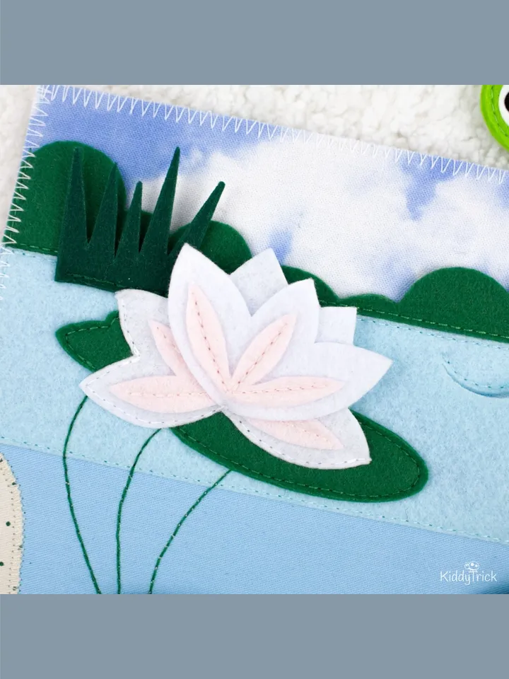 Pond with Tadpoles - Felt Busy Book Page - Sewing Pattern