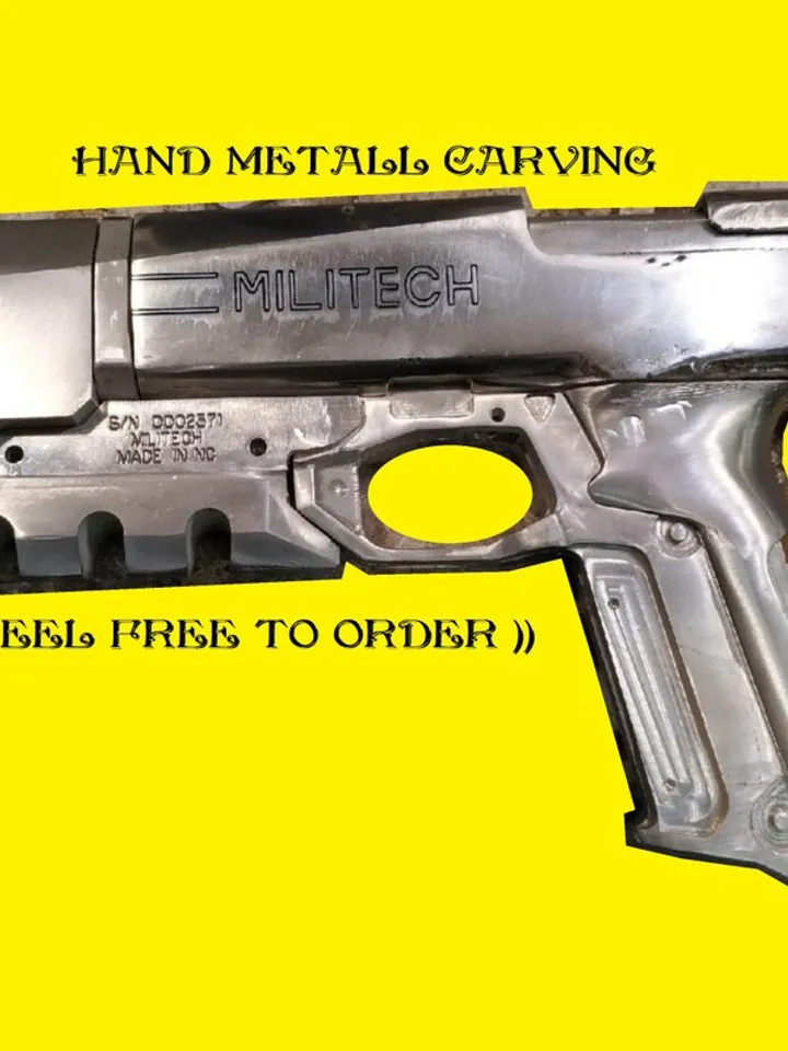 Cyberpunk cosplay toy gun larp - militech prop pistol - ARASAKA - Budget Arms